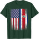 Costa Rican American Flag Costa Rica USA Gift America T-Shirt - T-Shirt | Forest