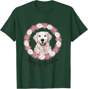 White English Cream Golden Retriever Cute 'Simply Golden' T-Shirt - T-Shirt | Forest