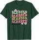 Retro Boho Blessed Religious Jesus Bible Graphic Christian T-Shirt - T-Shirt | Forest