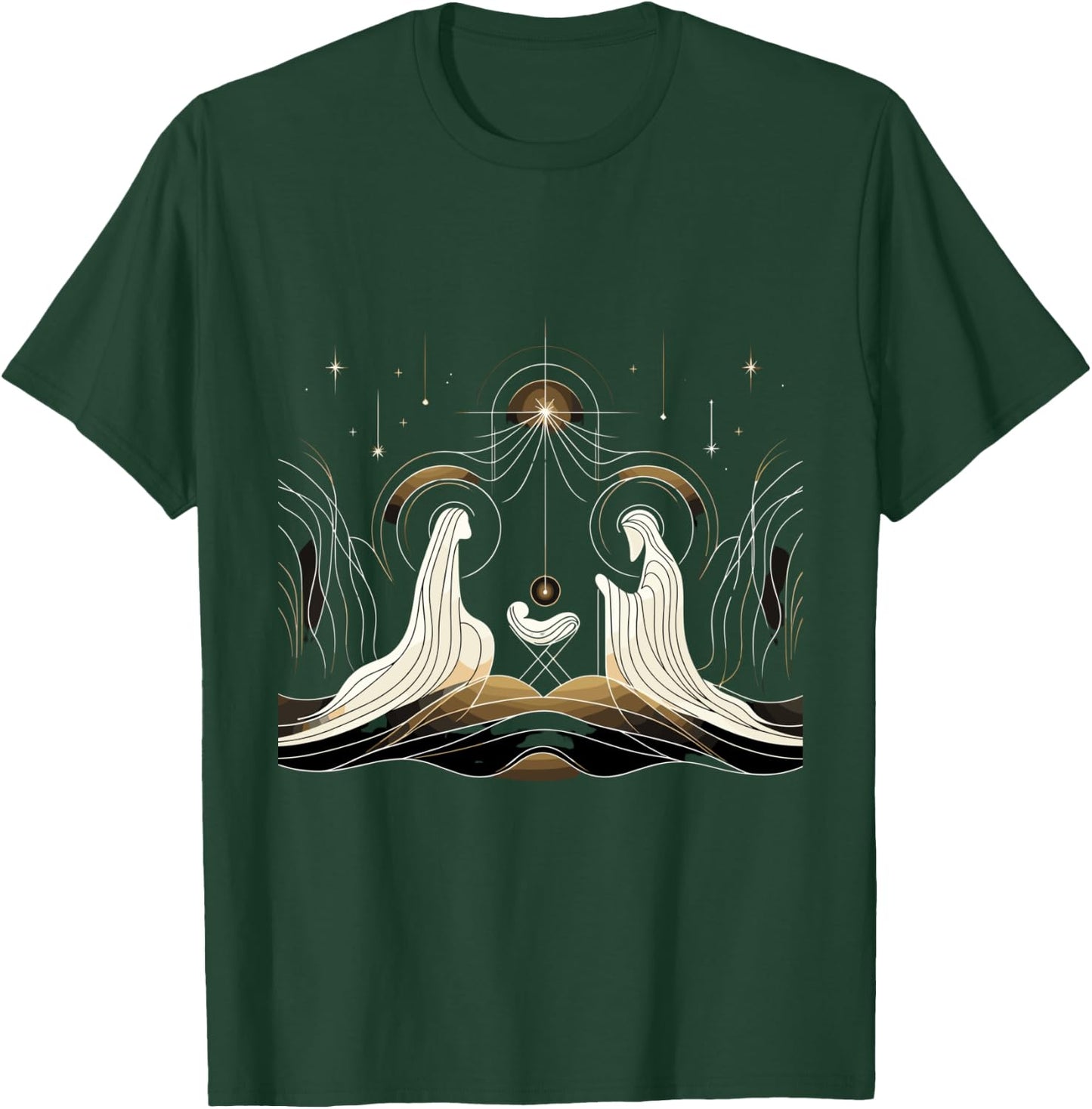 Minimalist Nativity Scene - Christmas Art T-Shirt - T-Shirt | Forest