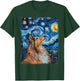 Shetland Sheepdogs Dog Starry Night Painting T-Shirt - T-Shirt | Forest