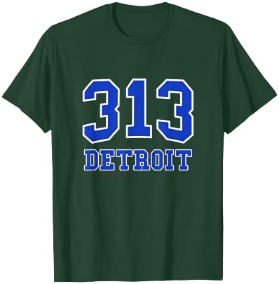 Graphic Apparel Co. Detroit Area Code 313 - Hometown Pride - Classic T-Shirt - T-Shirt | Forest