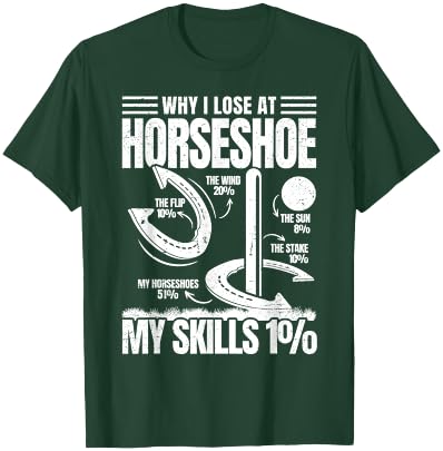 Why I Lose at Horseshoe Funny Throwing Horseshoe Pitching T-Shirt - T-Shirt | Forest