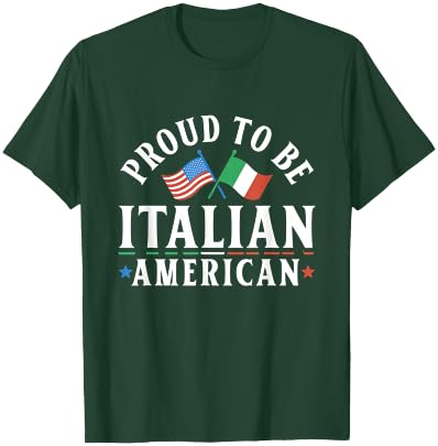 Proud To Be Italian American Usa Italy Italian American Us T-Shirt - T-Shirt | Forest