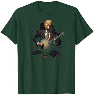 Bluegrass Music Trump Banjo folk acoustic music festivals T-Shirt - T-Shirt | Forest