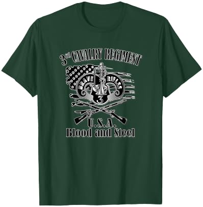 3rd Cavalry Regiment (Front Design) T-Shirt - T-Shirt | Forest