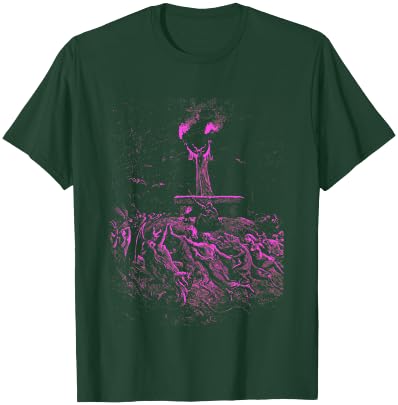 Gustave Dore Witches Dancing Sabbath Satan Black Metal pink T-Shirt - T-Shirt | Forest