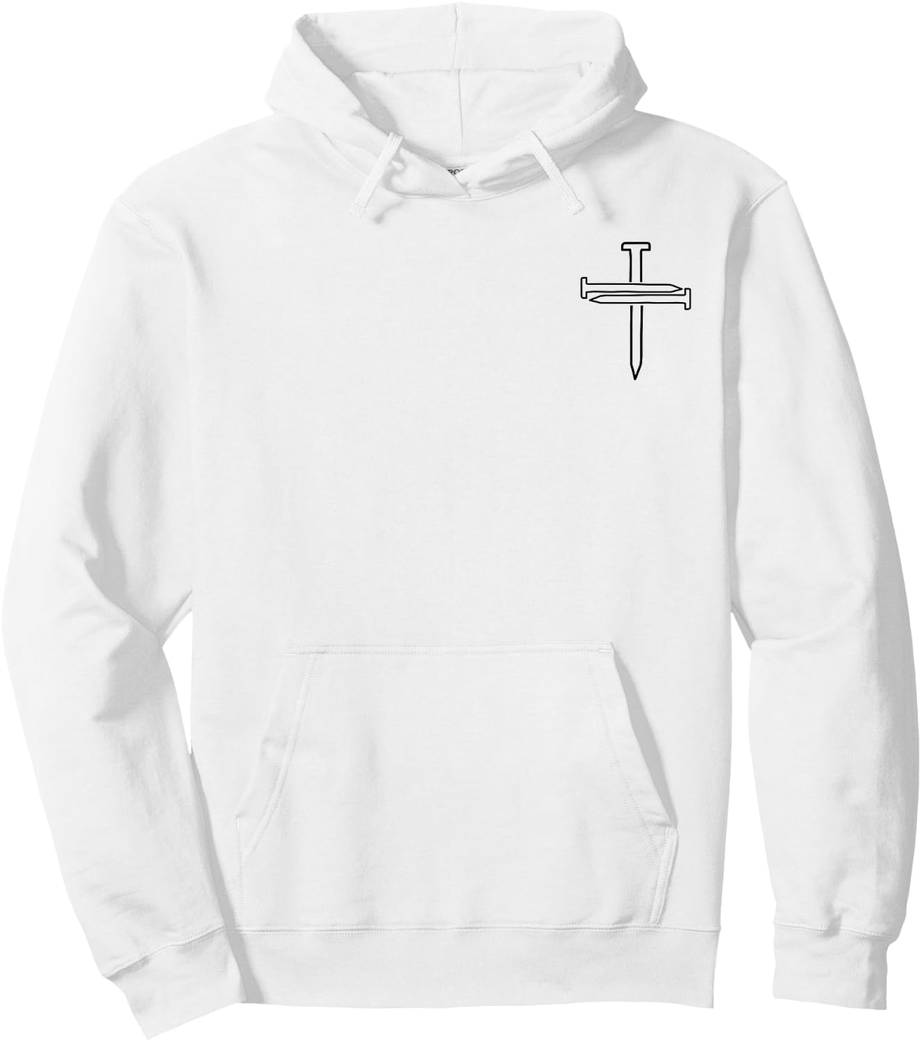 three Nails Cross Christian Apparel & Home Decor Hoodie - Hoodie | White