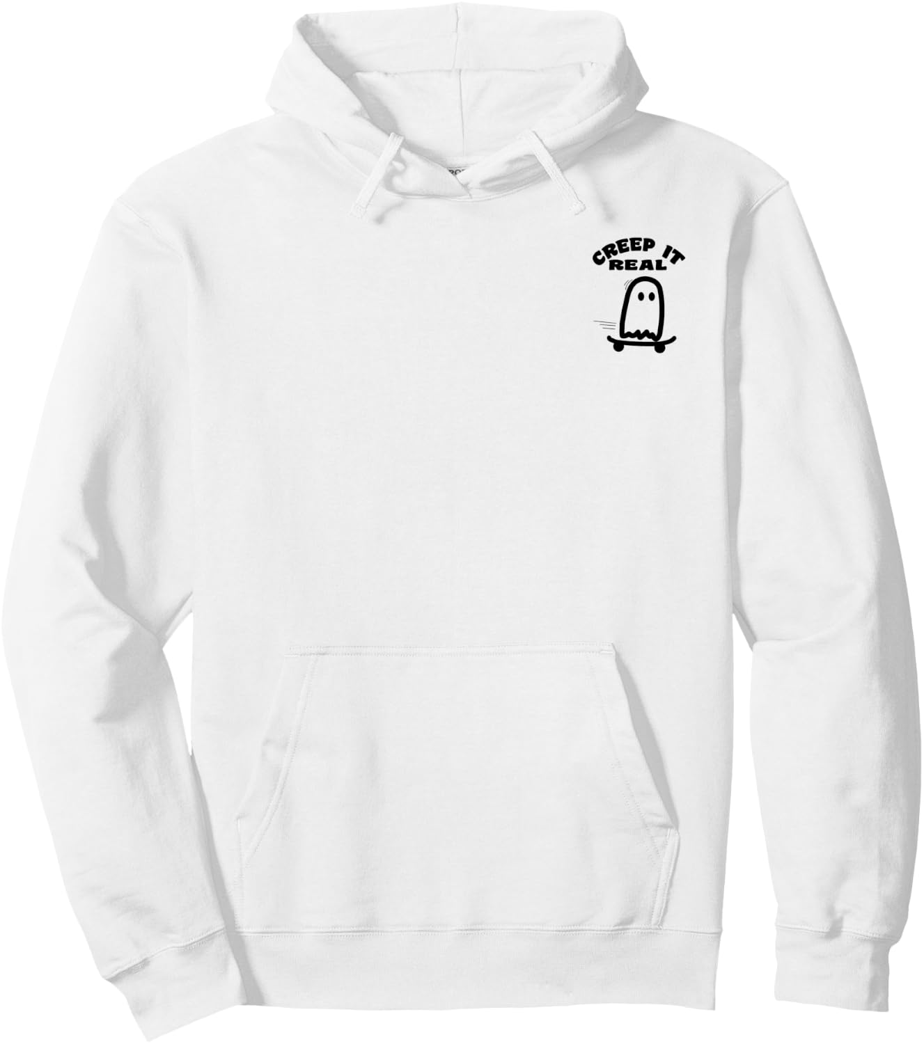 Skateboard Ghost Halloween Costume Funny Ghost Skateboarding Hoodie - Hoodie | White