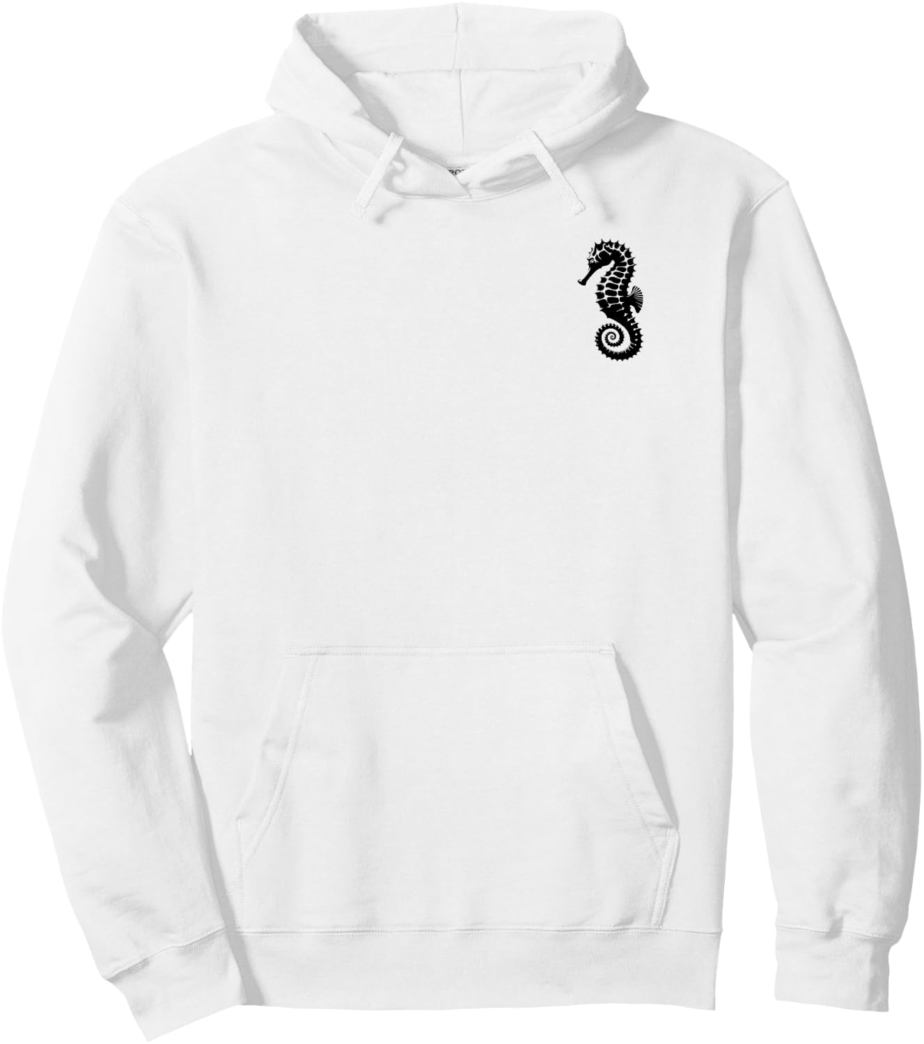 Seahorse Dad Mom Lover - Monochromatic Seahorse Hoodie - Hoodie | White