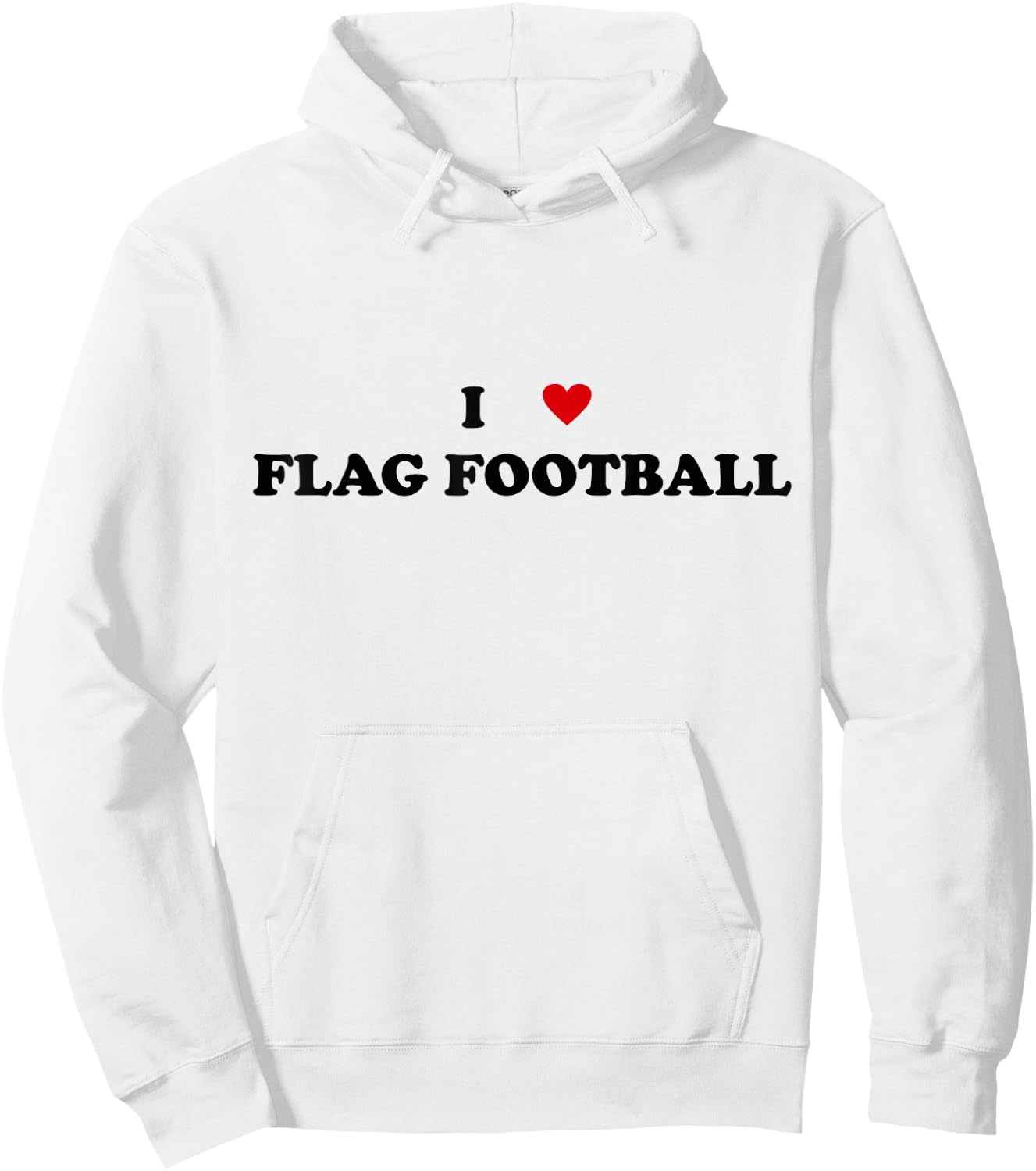 I Heart Flag football player - I Love Flag Football Hoodie - Hoodie | White
