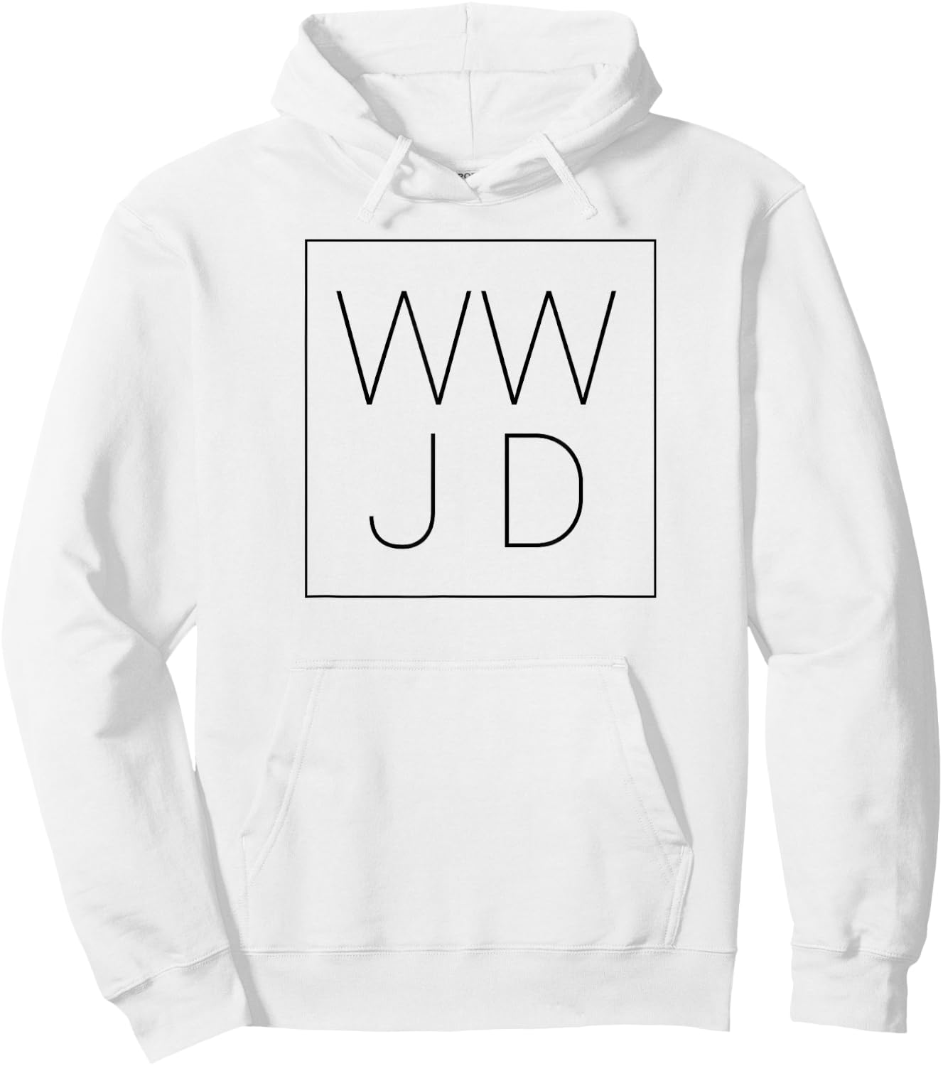 WWJD What Would Jesus Do Christian Trendy Hoodie - Hoodie | White