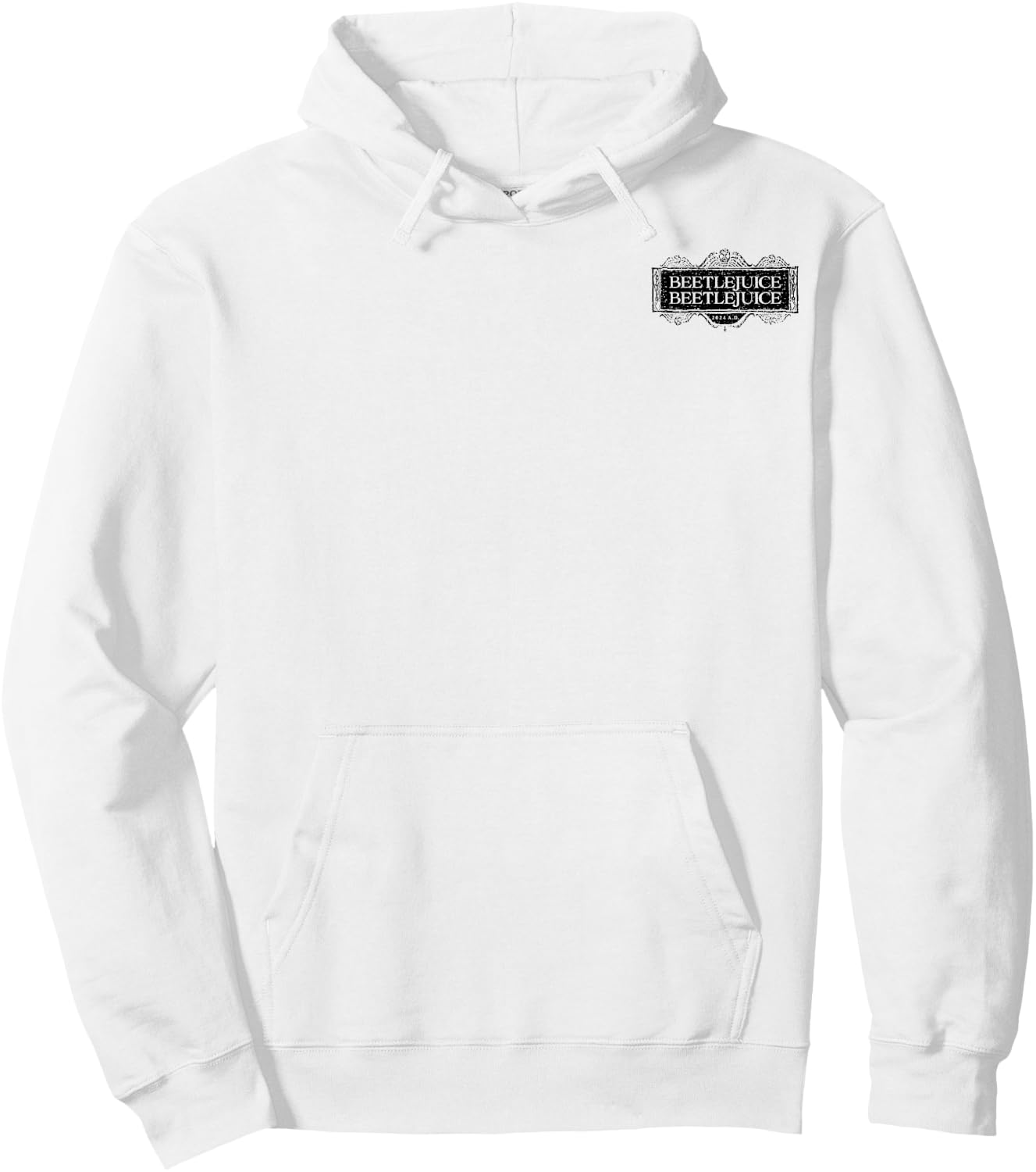 Beetlejuice - The Afterlife Advertisement with Logo Hoodie - Hoodie | White