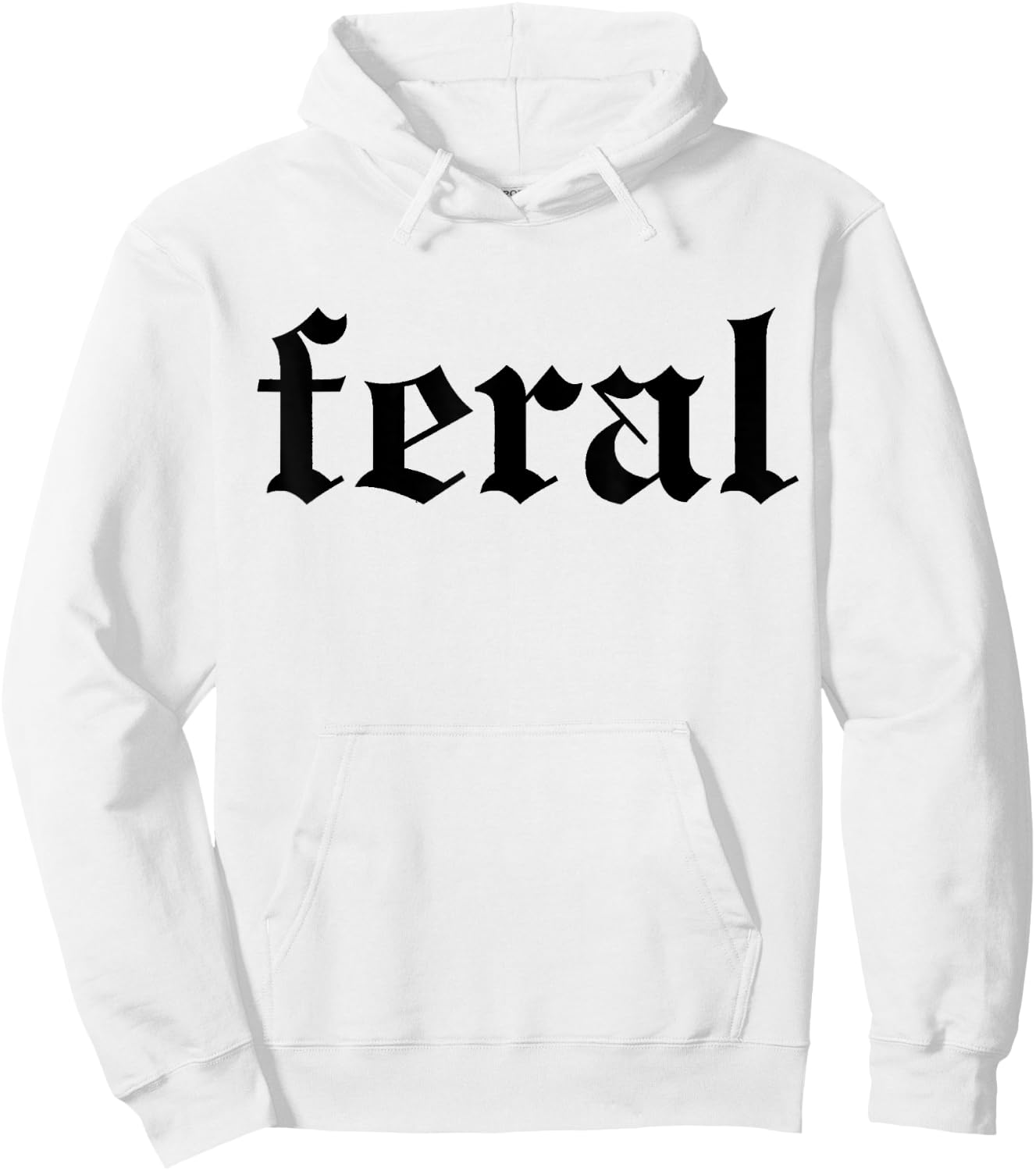 FERAL white Hoodie - Hoodie | White