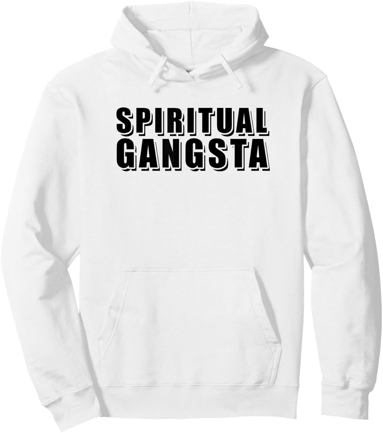 Funny Yoga Spiritual Gangsta Shirts Hoodie - Hoodie | White