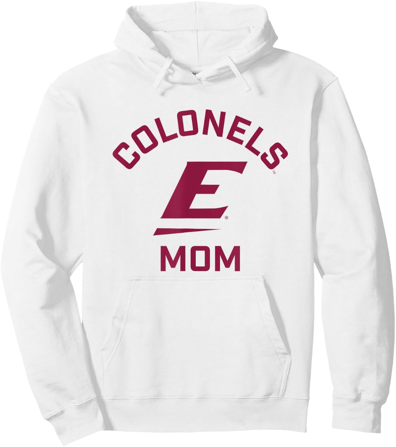 Eastern Kentucky University EKU Colonels Arched Mom Hoodie - Hoodie | White