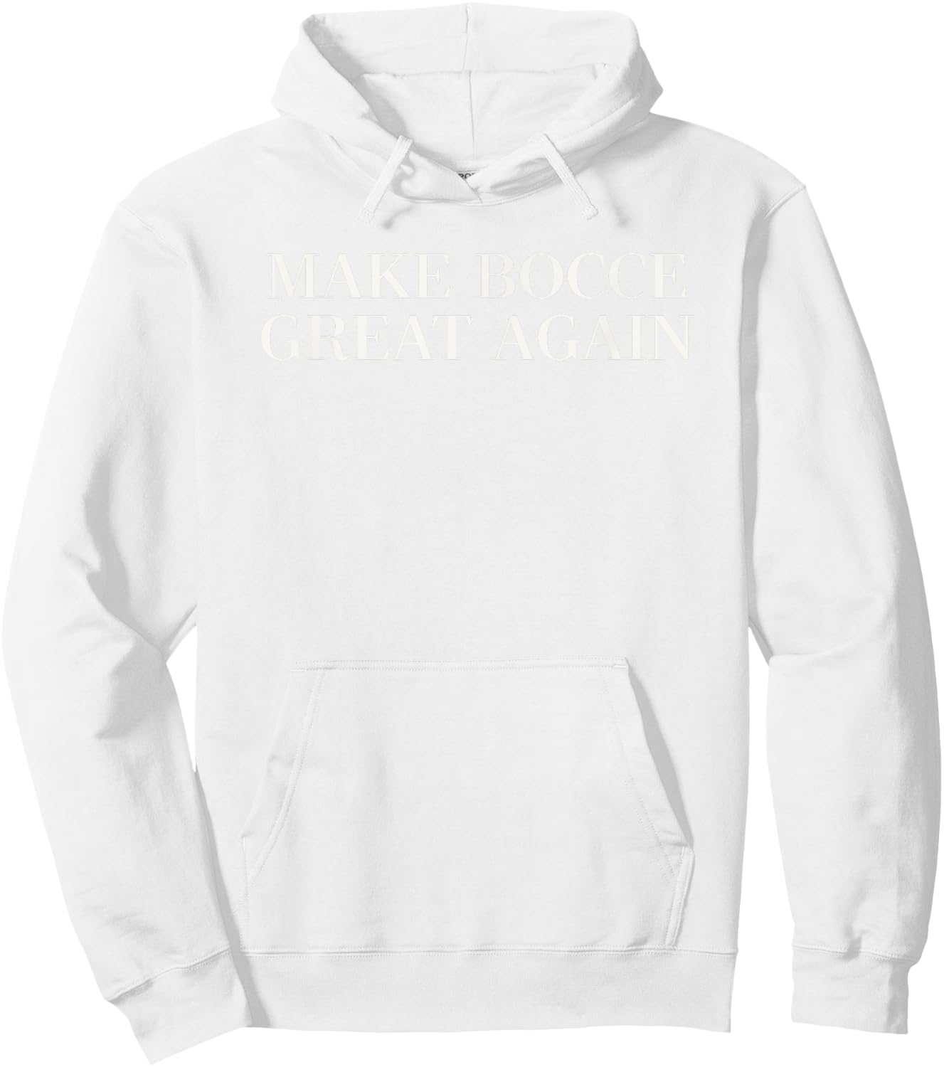 Make Bocce Great Again - Funny Trump Lawn Bowling Hoodie - Hoodie | White