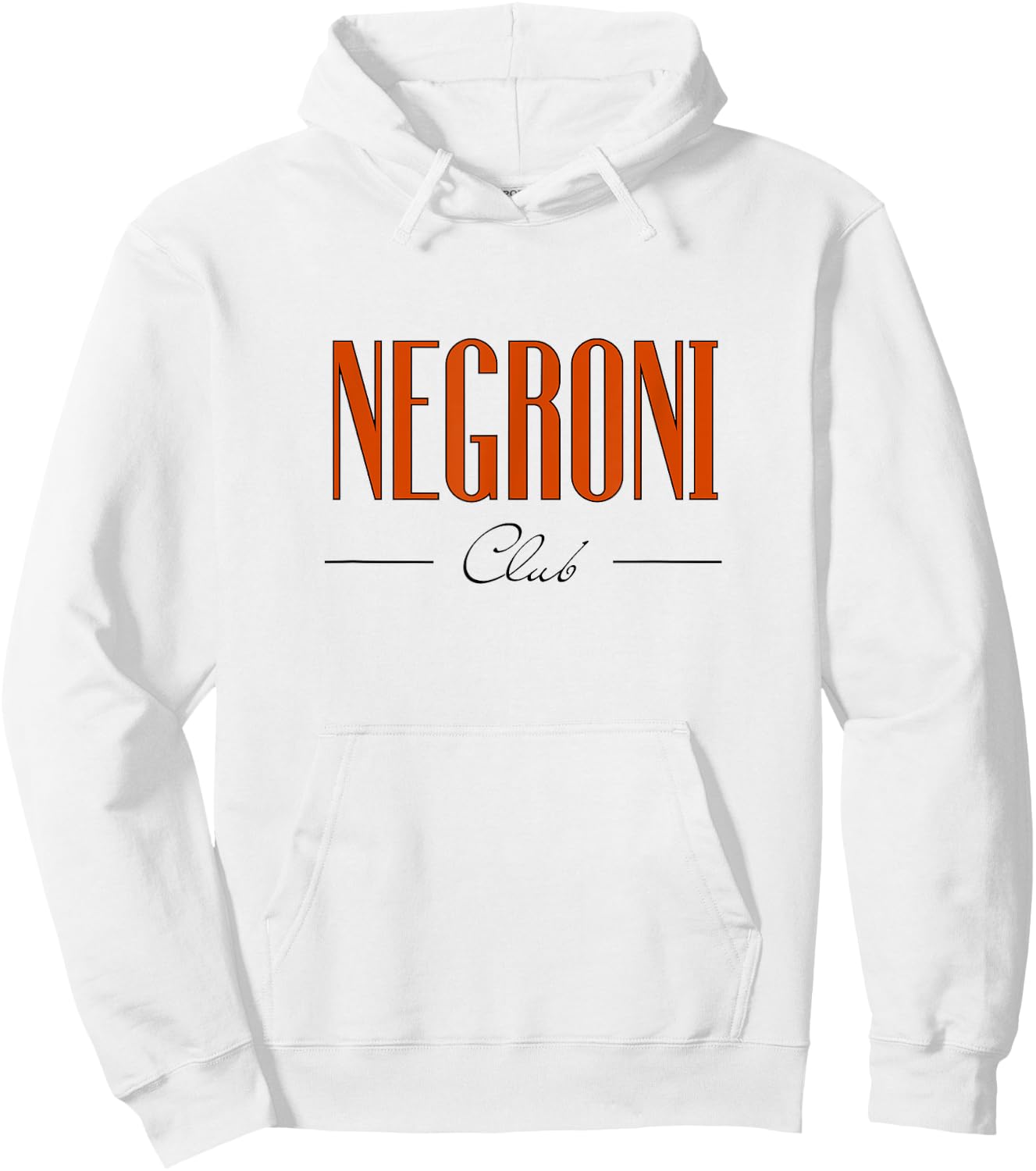 Negroni Club | Classic Gin Vermouth Cocktail Drink & Team Hoodie - Hoodie | White