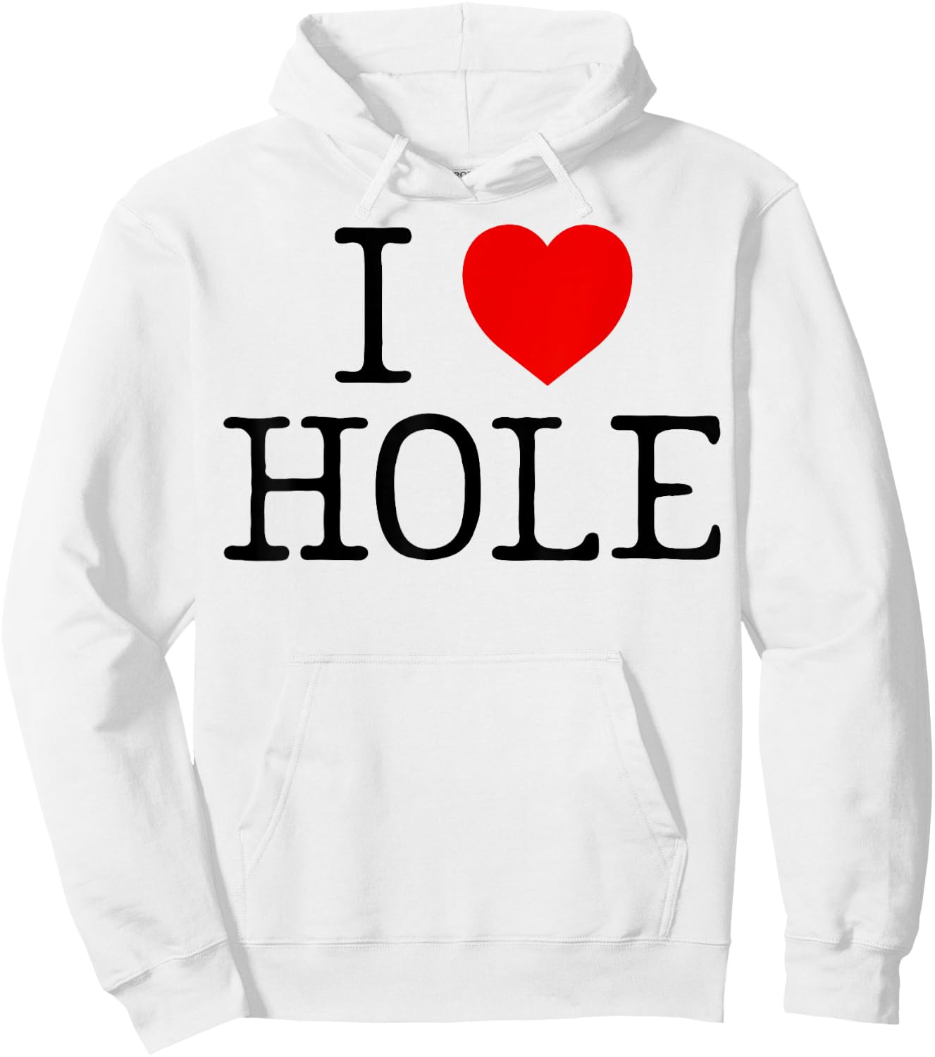 I Heart Hole I Love Hole Red Heart Anime Meme Funny Hoodie - Hoodie | White
