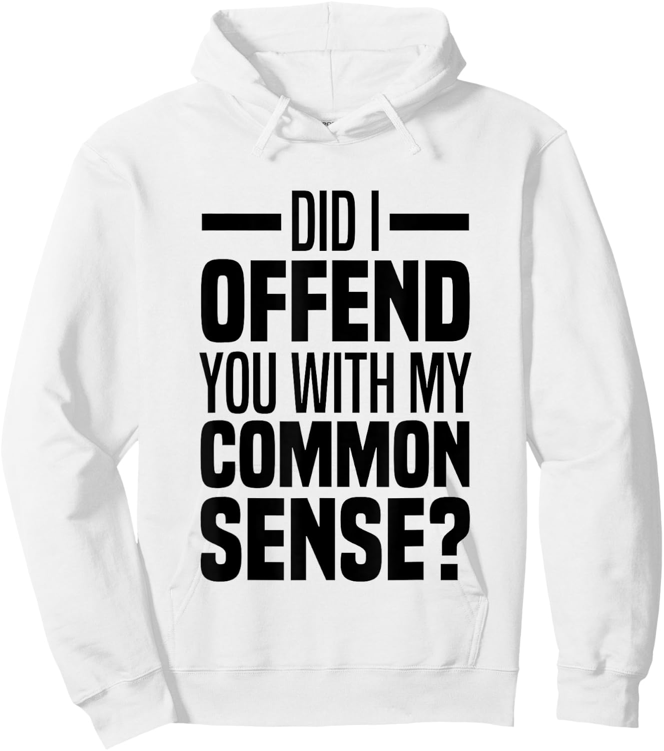 Did I Offend You With My Common Sense Quote Saying Funny Hoodie - Hoodie | White