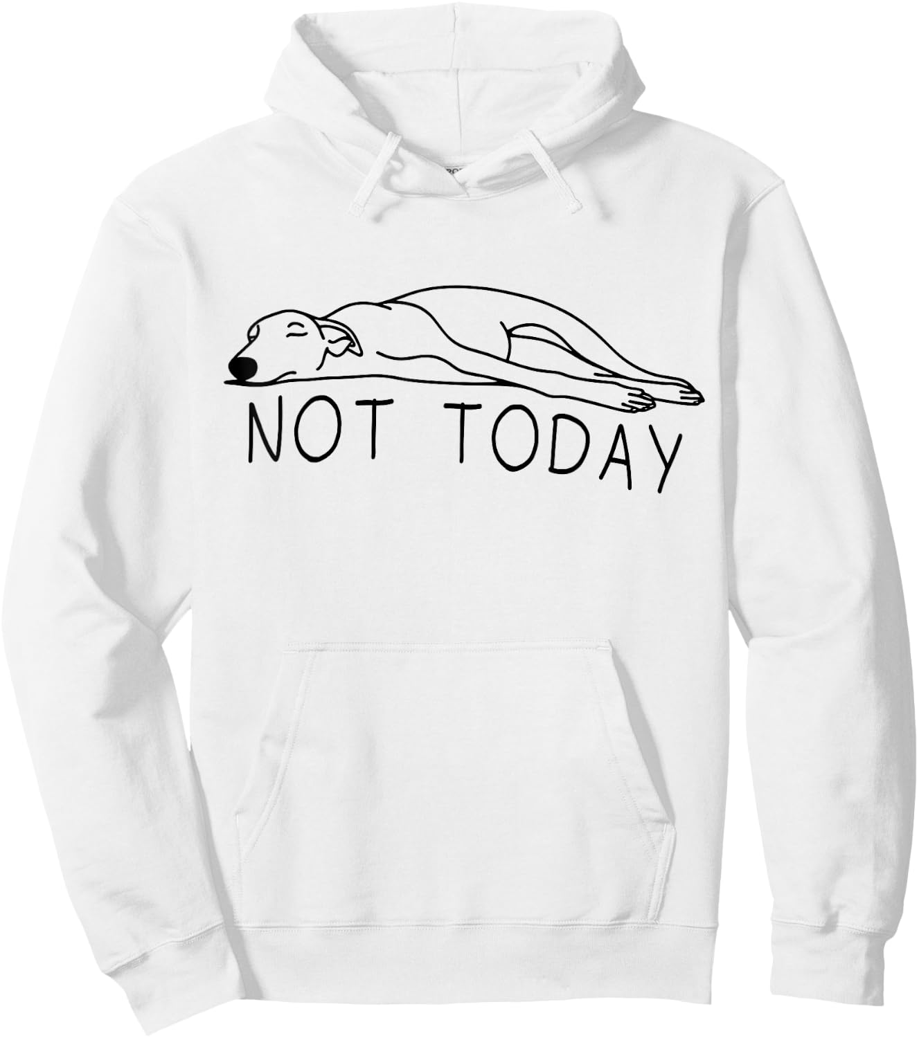 Greyhound Not Today Funny Sighthound Greyhound Mom Hoodie - Hoodie | White