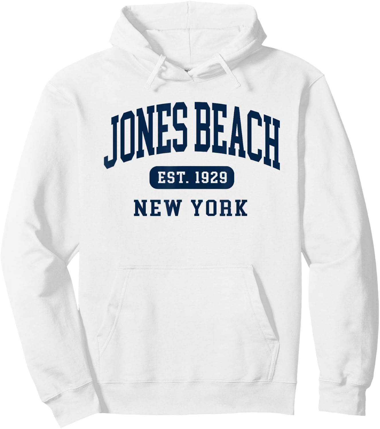 Jones Beach New York Retro Est 1929 Vintage Souvenir Hoodie - Hoodie | White