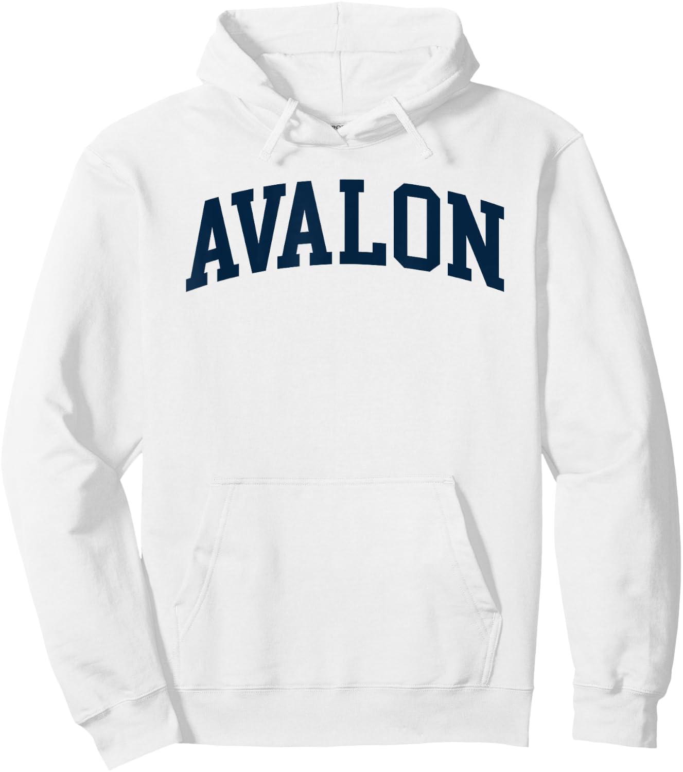 Avalon New Jersey Retro Preppy Throwback Hoodie - Hoodie | White
