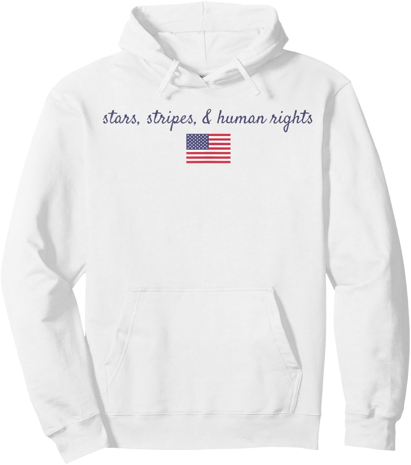 Stars, Stripes And Human Rights Hoodie - Hoodie | White