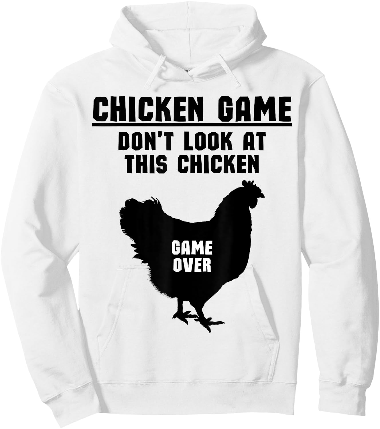 Hilarious Chicken Game Graphic - Farming Funny Chicken Hoodie - Hoodie | White