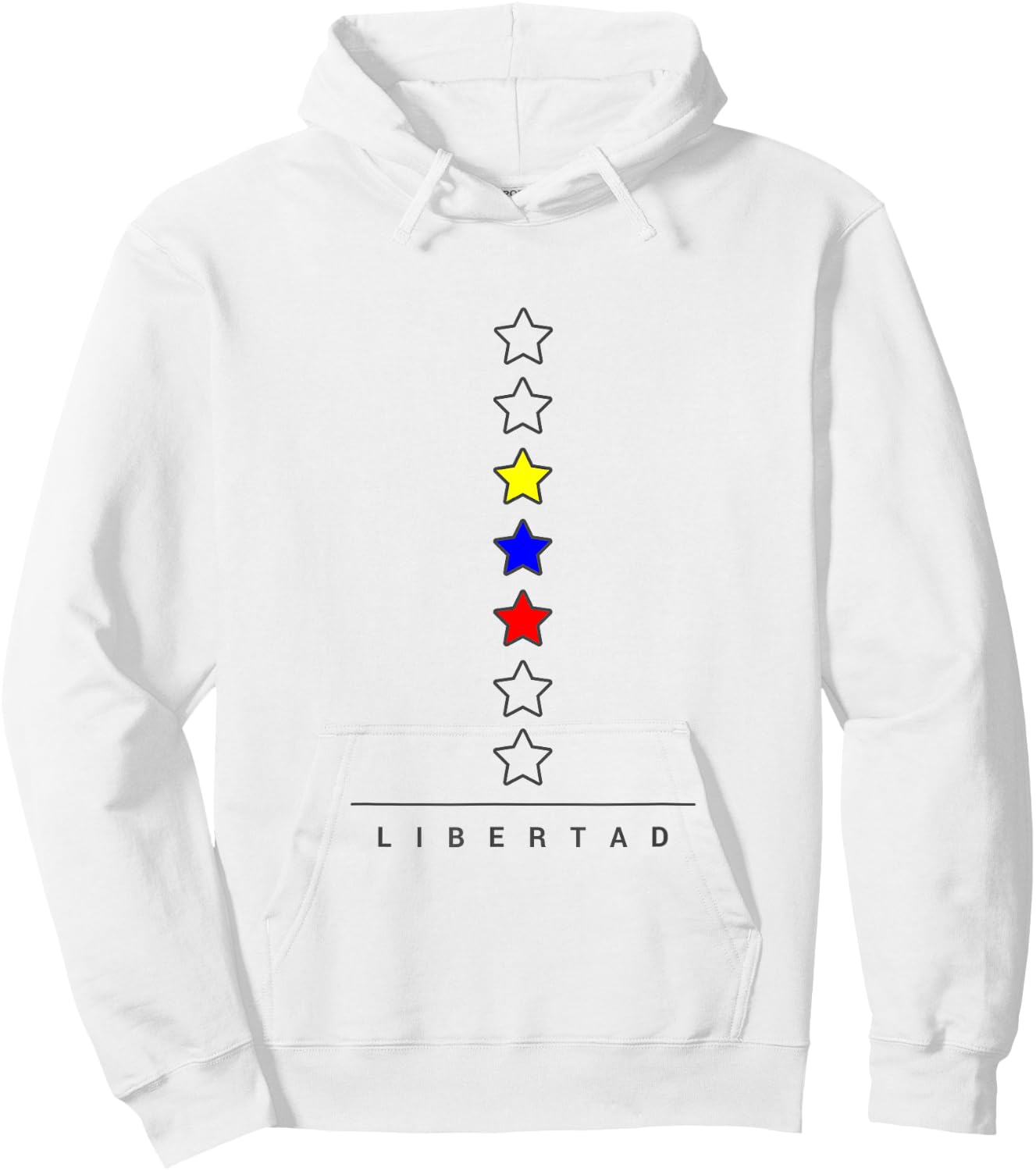 Venezuelan Flag 7 Stars Libertad Minimalist Tricolor gift Hoodie - Hoodie | White