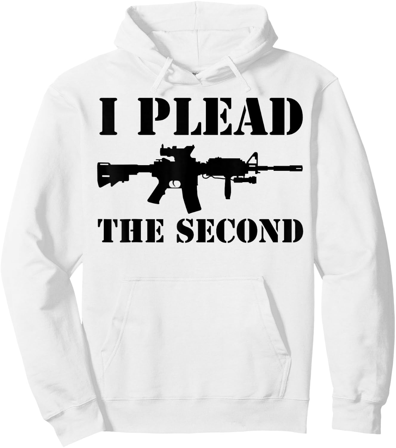 I Plead the Second 2nd Amendment American Patriot Apparel Hoodie - Hoodie | White