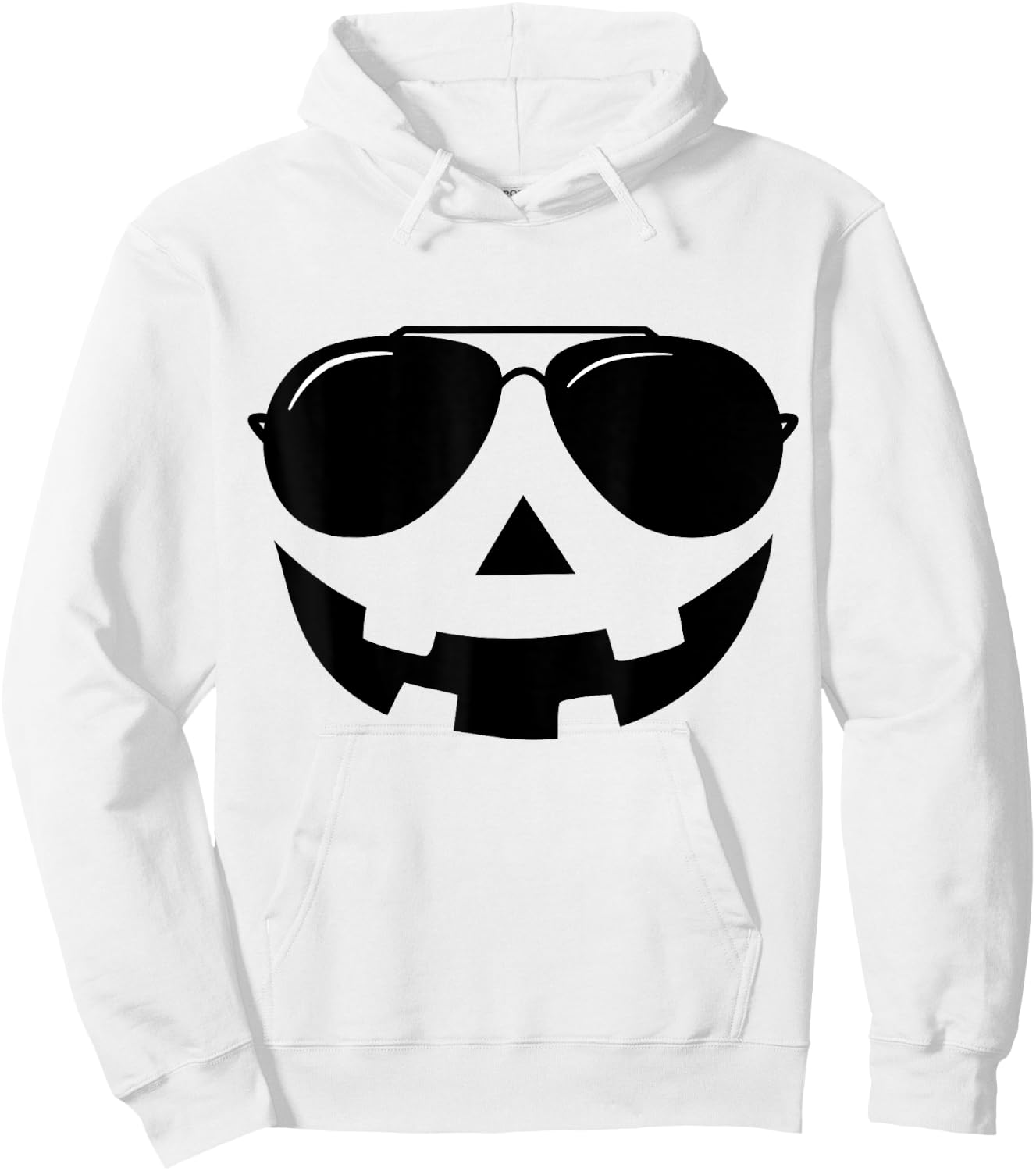 Jack O Lantern pumpkin face sunglasses halloween costume Hoodie - Hoodie | White