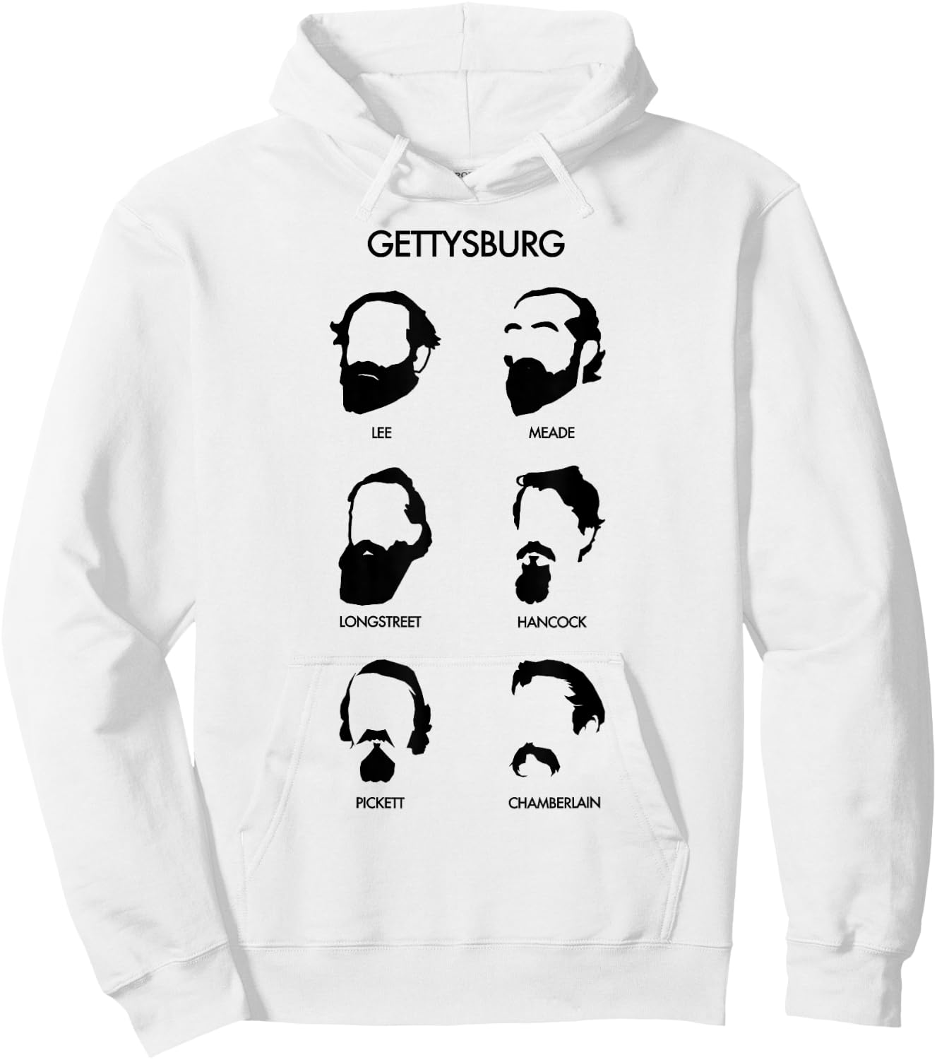 American Civil War Beards of Gettysburg Lee Meade Longstreet Hoodie - Hoodie | White