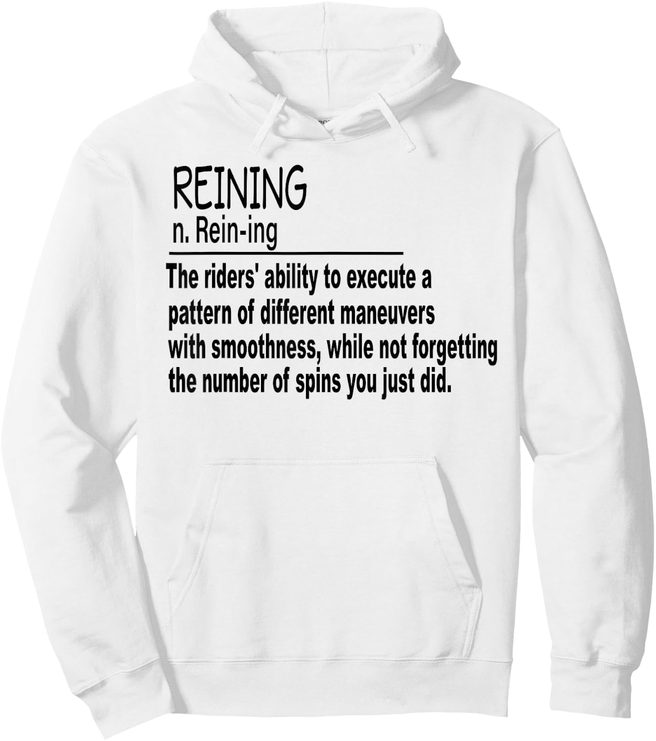 Reining Horse Show Women Girls Hoodie - Hoodie | White