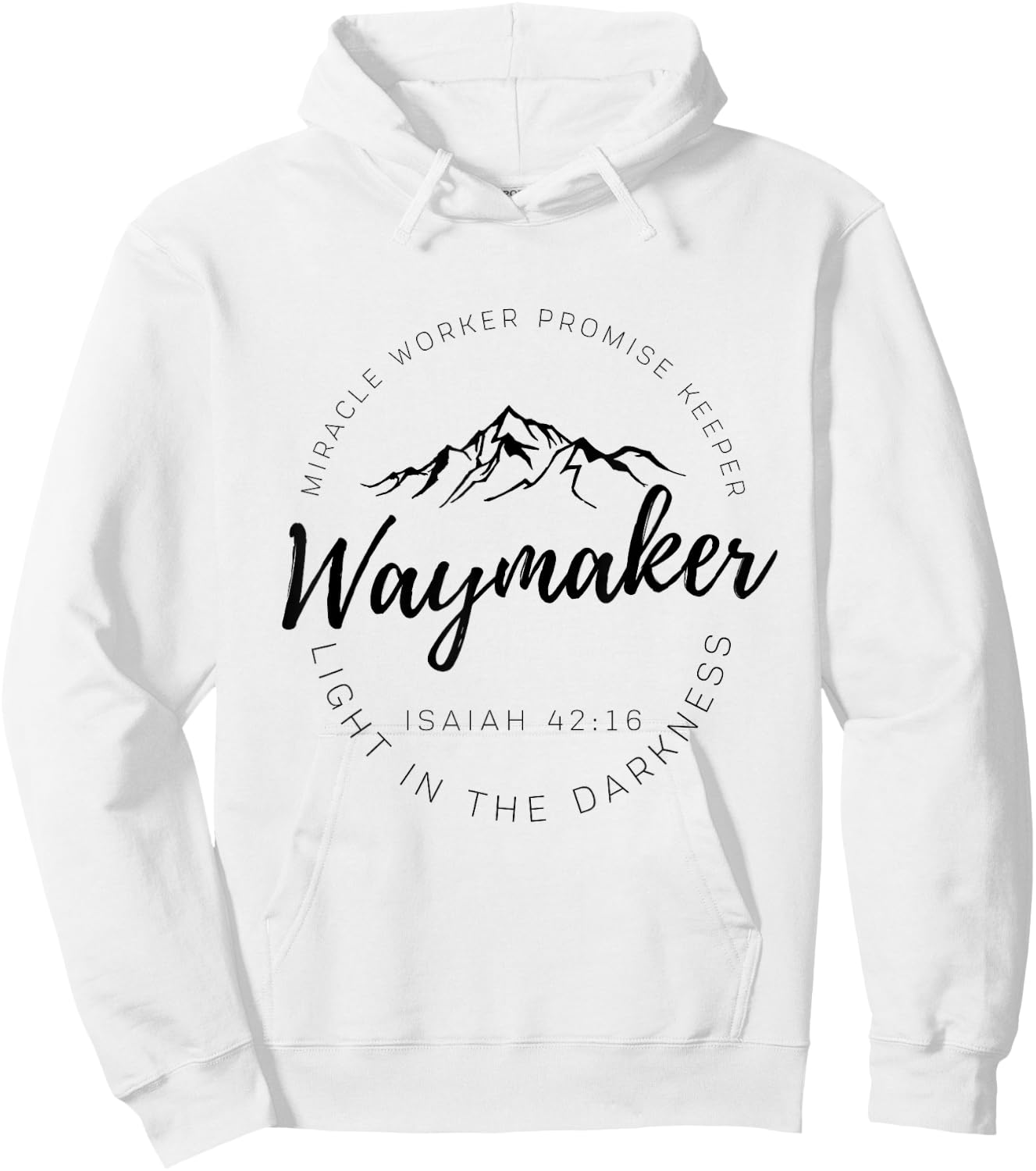 Way Maker Waymaker Miracle Worker Promise Keeper Christian Hoodie - Hoodie | White