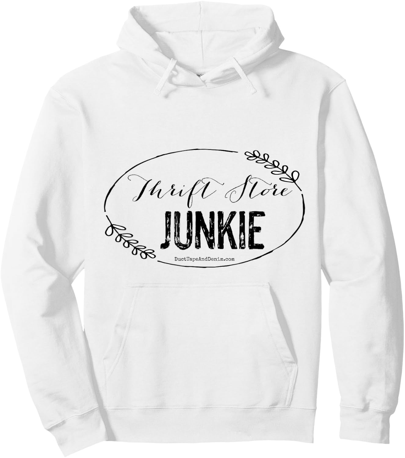 Thrift Store Junkie Hoodie - Hoodie | White