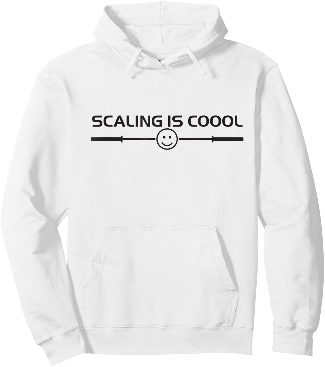 Scaling is Cool Smiling Barbell Hoodie - Hoodie | White