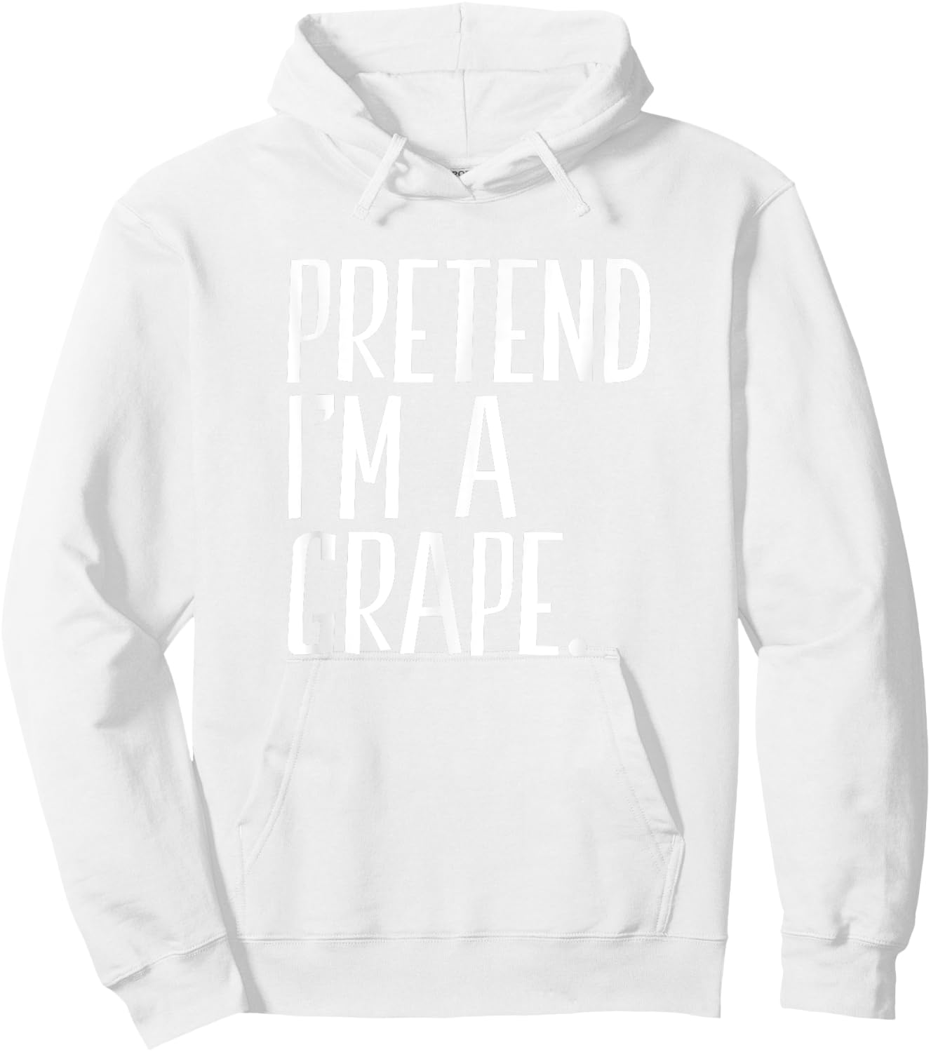Pretend I'm A Grape Funny Halloween Party Hoodie - Hoodie | White