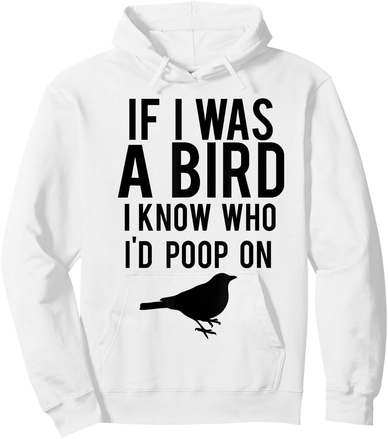 If I Was A Bird I Know Who I'd Poop On Funny Hoodie - Hoodie | White