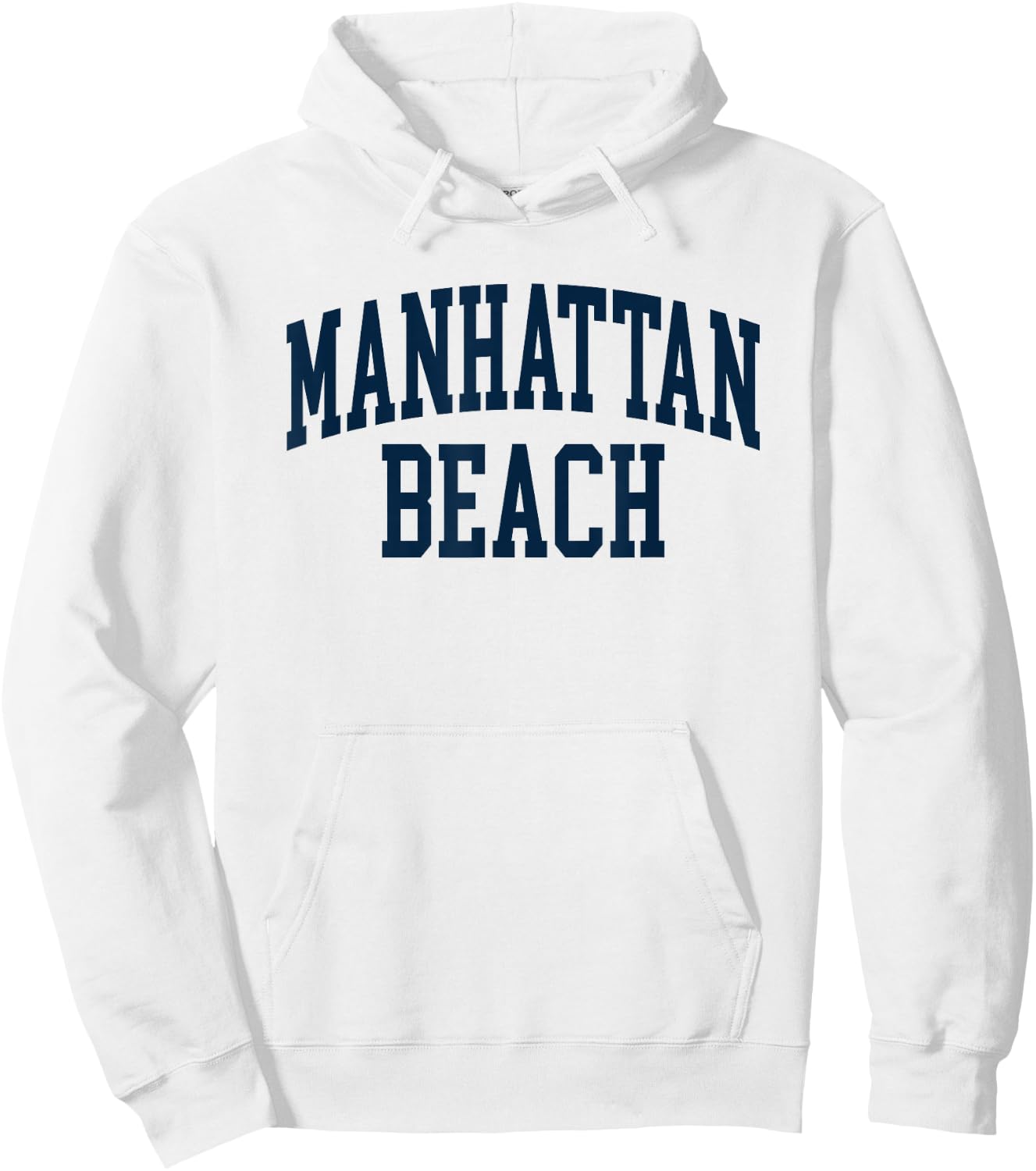 Manhattan Beach New York Souvenir Retro Preppy Throwback Hoodie - Hoodie | White