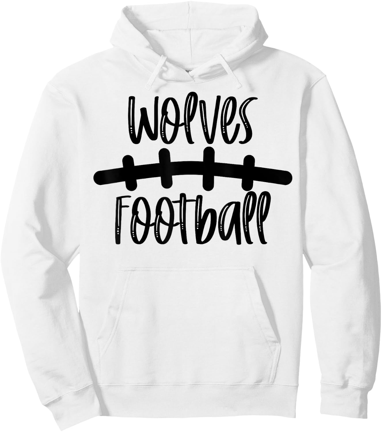 Wolves Football School Spirit Team Mascot Game Night Hoodie - Hoodie | White