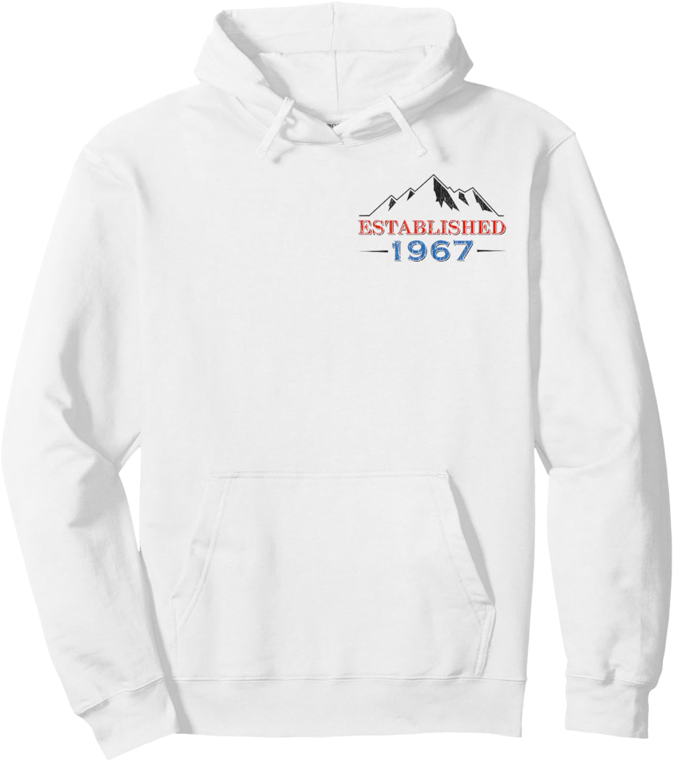 Father Figure Established 1967 Funny Retro Dad Style Hoodie - Hoodie | White