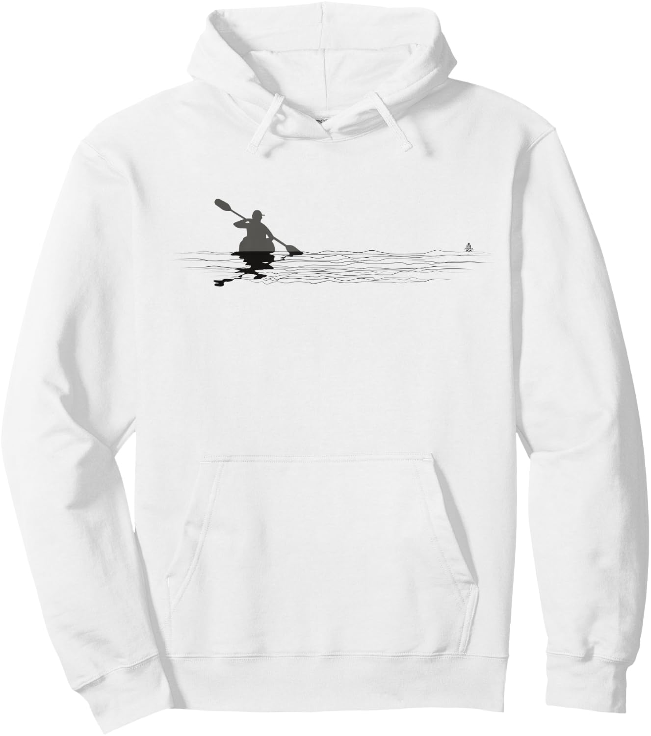 Kayaking Graphic Kayak Figure Kayaker Canoe Paddling Hoodie - Hoodie | White
