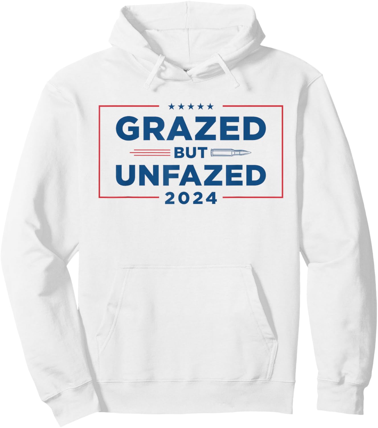 Grazed But Unfazed | Presidential Race 2024 Hoodie - Hoodie | White
