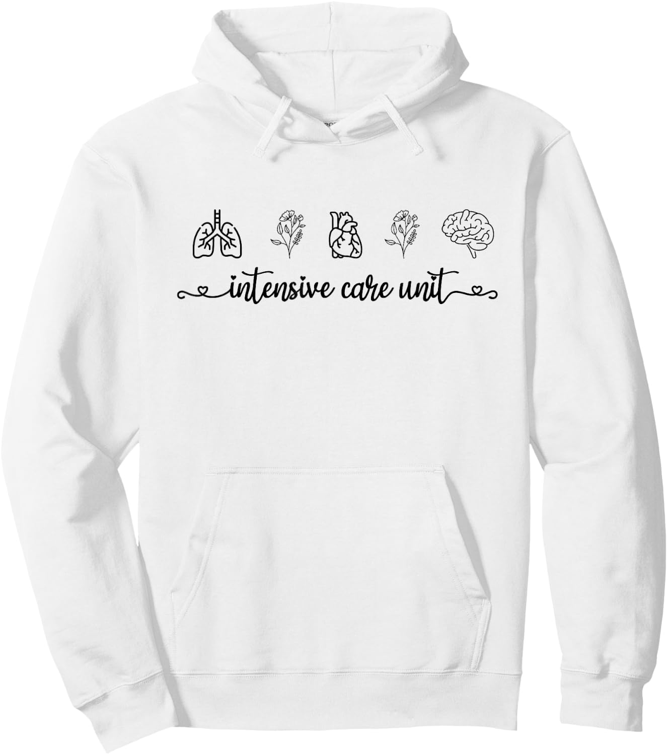 Intensive Care Unit Men ICU Nurse Hoodie - Hoodie | White