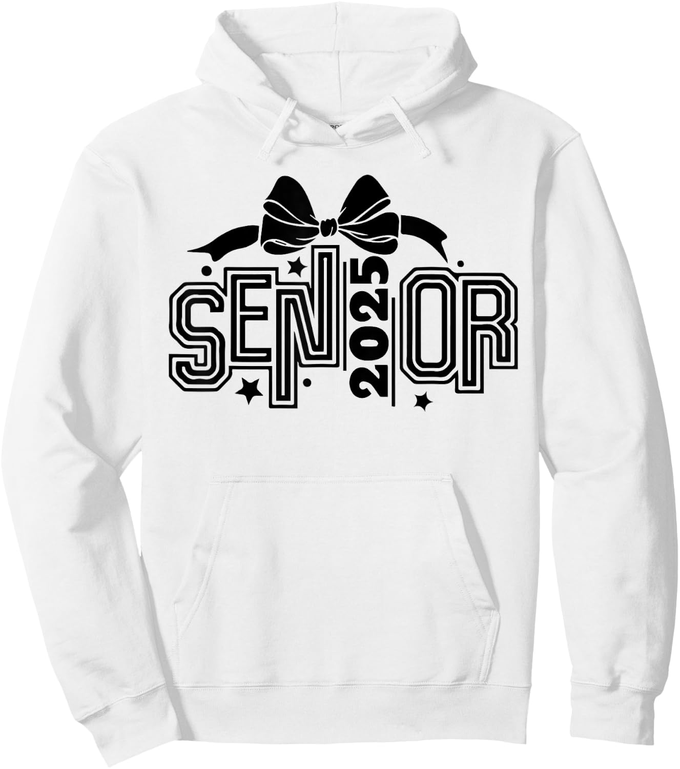 Senior 2025 Coquette Pink Bow Class of 2025 back to school Hoodie - Hoodie | White