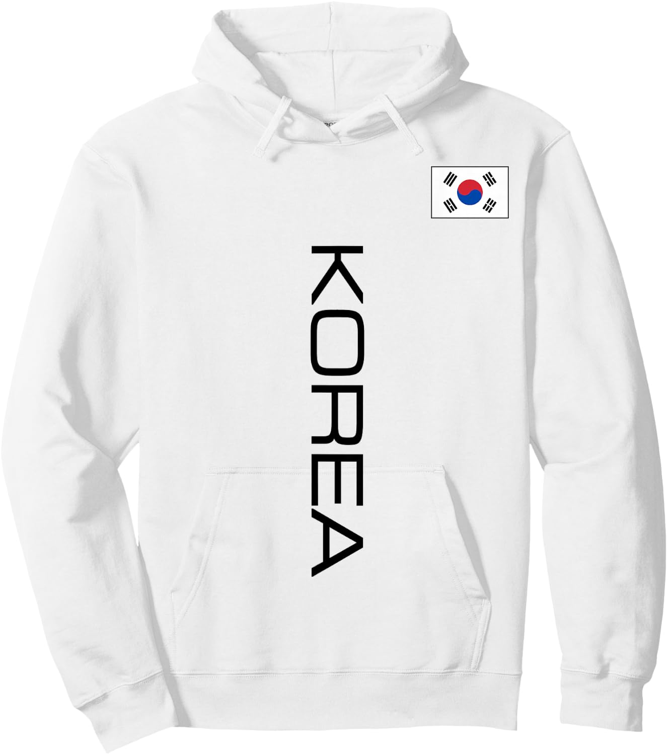 South Korea Flag Sports Athletic Jersey Vertical Style Hoodie - Hoodie | White