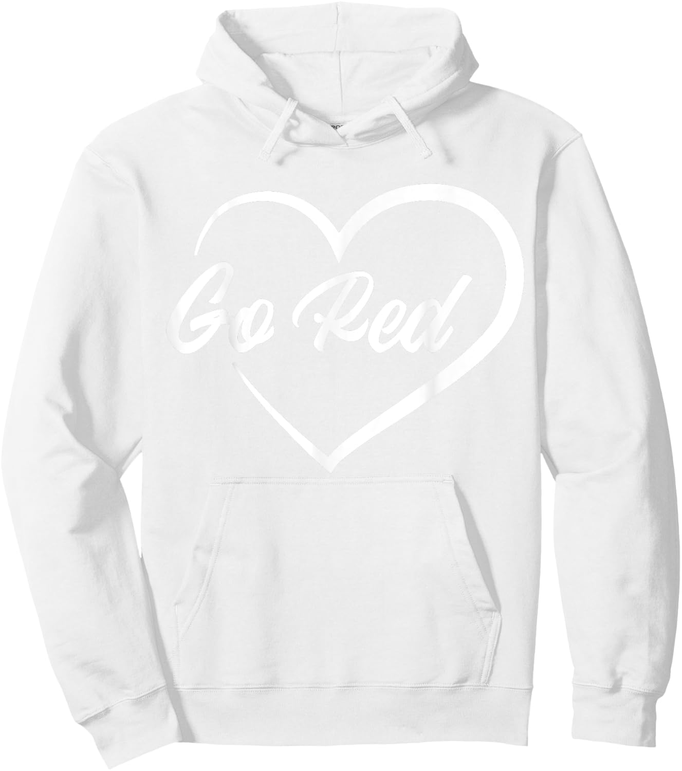 February Heart Disease Awareness Month Red Heart American Hoodie - Hoodie | White