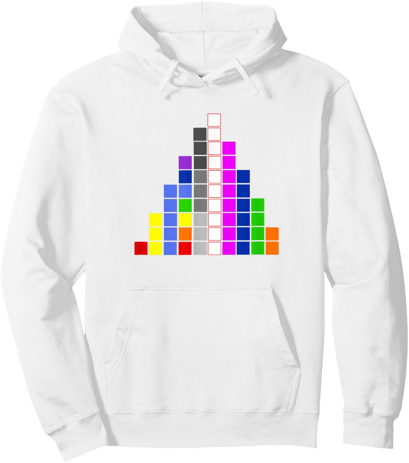 Color Number Squares Hoodie - Hoodie | White