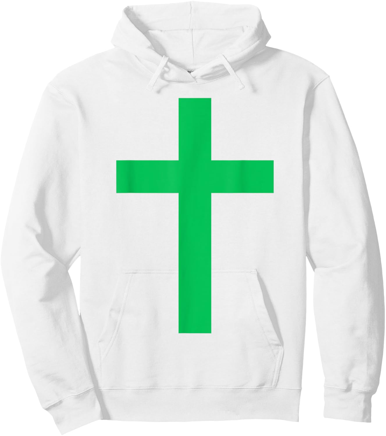 Green Christian Jesus Cross White Hoodie - Hoodie | White